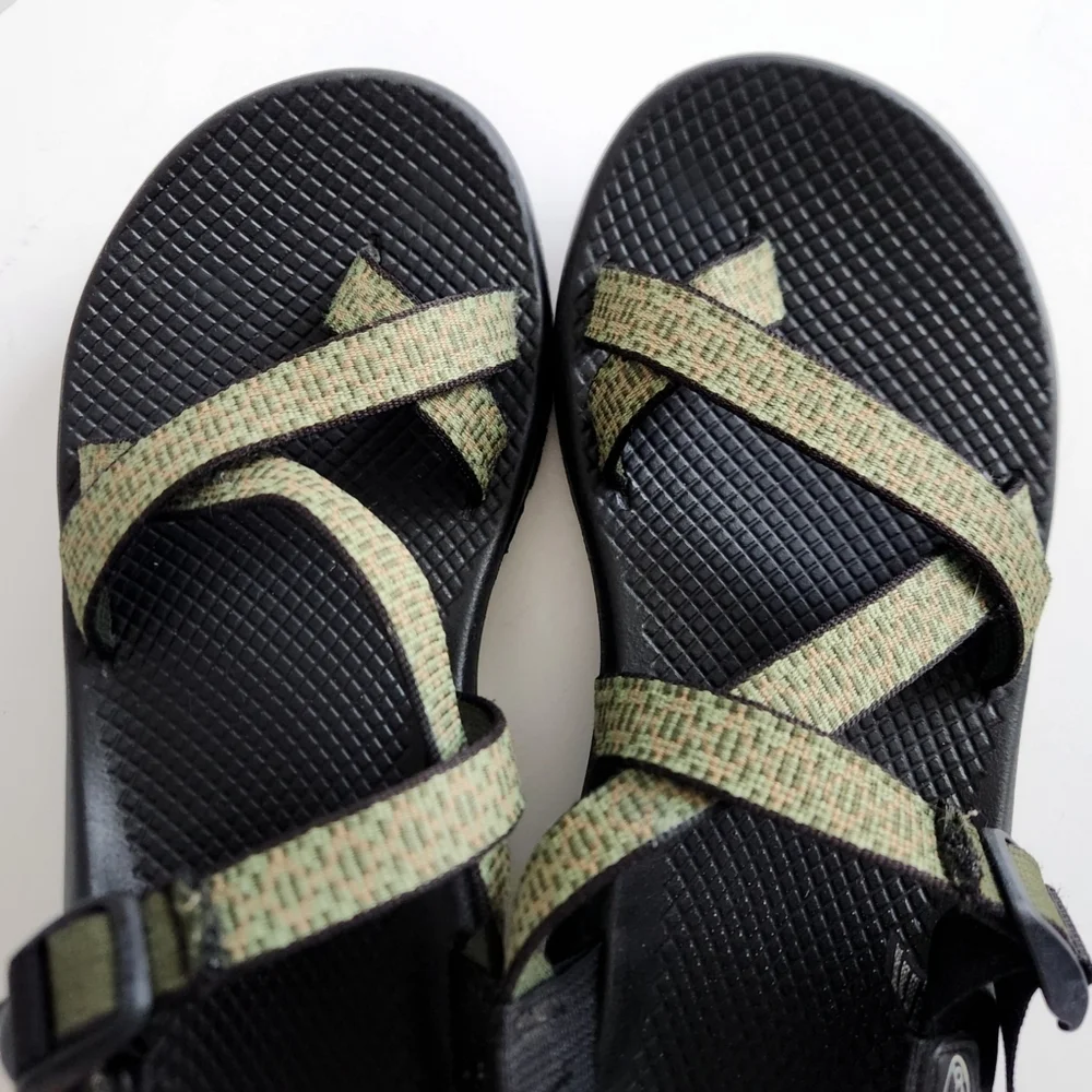 Chaco Sport Sandals Green & Black, Waterproof No-Slip Vibram Grip Soles, Mens 9